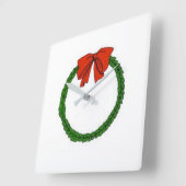 ***CHRISTMAS WREATH*** CLOCK VIERKANTE KLOK (Hoek)