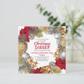 Christmas Wreath CORPORATE DINER Kaart (Staand voorkant)