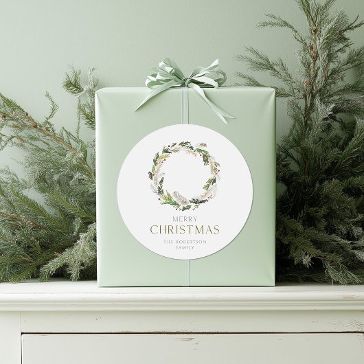 Christmas Wreath Gift Sticker