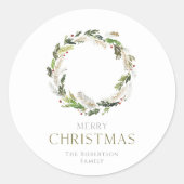 Christmas Wreath Gift Sticker (Voorkant)