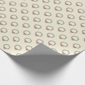 Christmas Wreath Gift Wrap Cadeaupapier (Hoek)