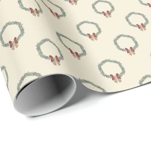 Christmas Wreath Gift Wrap Cadeaupapier (Rol Hoek)