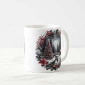 christmas wreath landscape Mug Koffiemok (Voorkant rechts)