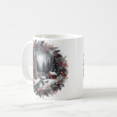 christmas wreath landscape Mug Koffiemok (Voorkant links)