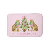 Christmas Wreath Leopard  Badmat (Voorkant)