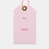 Christmas Wreath Leopard Cadeaulabel (Achterkant)