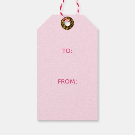 Christmas Wreath Leopard Cadeaulabel (Achterkant)