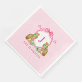 Christmas Wreath Leopard Crest Monogram  Servet (Hoek)