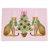 Christmas Wreath Leopard  Groot Cadeauzakje (Voorkant)