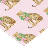 Christmas Wreath Leopard  Korte Tafelloper (Hoek)