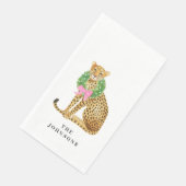 Christmas Wreath Leopard  Servet (Hoek)