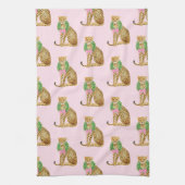 Christmas Wreath Leopard Theedoek (Verticaal)