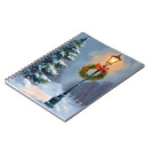 Christmas Wreath Lightpole Tree Notitieboek (Linkerzijde)