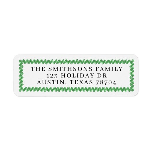 Christmas Wreath Mailing Labels (Voorkant)