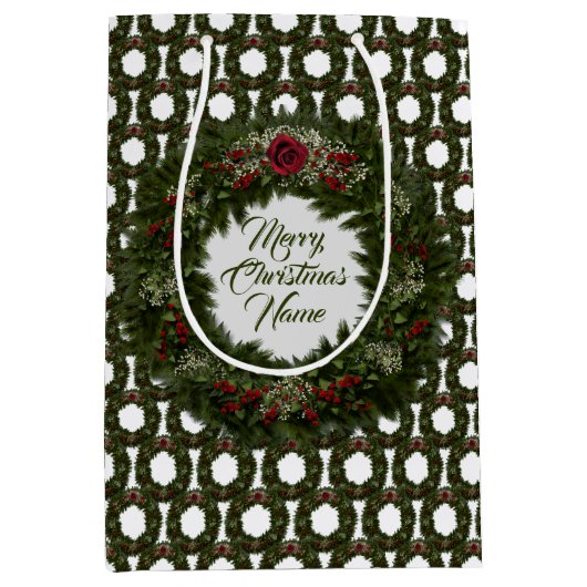 Christmas Wreath Medium Cadeauzakje (Voorkant)