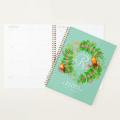 Christmas Wreath Monogram Licht Blauwgroen Planner (Display)