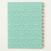 Christmas Wreath Monogram Licht Blauwgroen Planner (Achterkant)