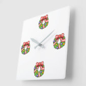 **CHRISTMAS WREATH OH CHRISTMAS WREATH** CLOCK VIERKANTE KLOK (Hoek)