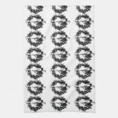 ***CHRISTMAS WREATH*** OP DEZE GROTE KITCHEN TOWEL THEEDOEK (Verticaal)