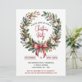 Christmas Wreath Party  Kaart (Staand voorkant)