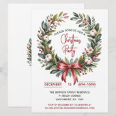 Christmas Wreath Party  Kaart (Voorkant / Achterkant)