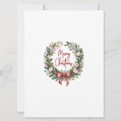 Christmas Wreath Party  Kaart (Achterkant)