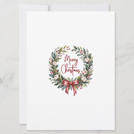 Christmas Wreath Party  Kaart (Achterkant)