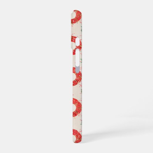 Christmas Wreath Pattern iPhone 16 Hoesje (Linkerkant)