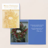 Christmas Wreath Silver Foil Wenskaart Folie Kaarten (Display)