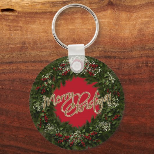 Christmas Wreath   Sleutelhanger (Voorkant)