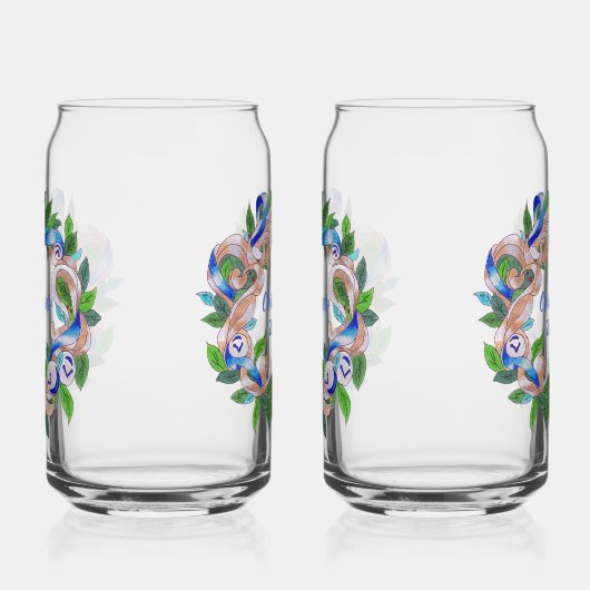 Christmas Wreath Soda Glass Blikvorm Glas (Links)