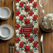 Christmas Wreath Table Runner Personalized Gift Medium Tafelloper