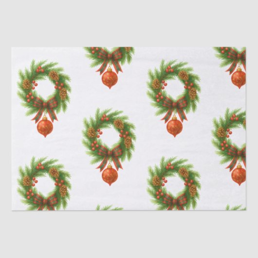 Christmas Wreath Tissuepapier (Voorkant)