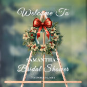 Christmas Wreath Winter Vrijgezellenfeest Welkom Acryl Bord (Neutraal)