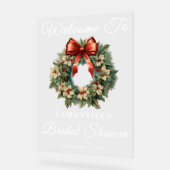 Christmas Wreath Winter Vrijgezellenfeest Welkom Acryl Bord (Hoek)