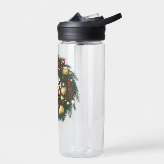 Christmas wreath with pine branches waterfles (Links)