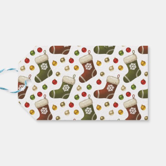 Christmas Wreaths Cadeaulabel (Achterkant Horizontaal)