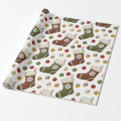 Christmas Wreaths Cadeaupapier (Uitgerold)