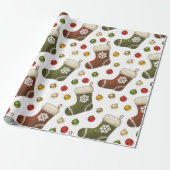 Christmas Wreaths Cadeaupapier (Uitgerold)