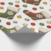 Christmas Wreaths Cadeaupapier (Hoek)