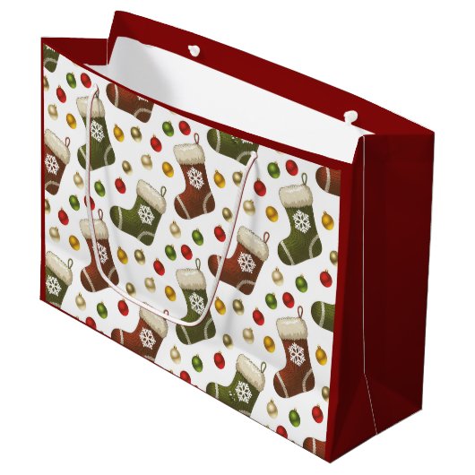 Christmas Wreaths Groot Cadeauzakje (Voorkant Gekanteld)