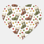Christmas Wreaths Hart Sticker (Voorkant)