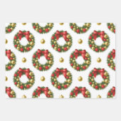 Christmas Wreaths Inpakpapier Vel (Voorkant)