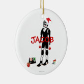 Christmas Wrestling Cartoon Keramisch Ornament (Rechts)