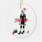 Christmas Wrestling Cartoon Keramisch Ornament (Links)