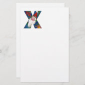 CHRISTMAS X BRIEF / SANTA CLAUS MET RODE RIBBON BRIEFPAPIER (Voorkant / Achterkant)