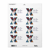 CHRISTMAS X BRIEF / SANTA CLAUS MET RODE RIBBON ETIKET (Full Sheet)
