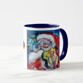 CHRISTMAS X BRIEF / SANTA MET VIOLIN MONOGRAM MOK (Voorkant rechts)