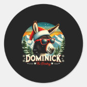 Christmas Xmas Dominick The Christmas Cheer Ronde Sticker (Voorkant)