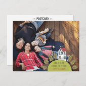 Christmas Xmas House Illustratie Foto Briefkaart (Voorkant / Achterkant)